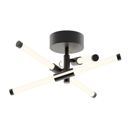 Afx Rusnak 16-in. LED Semi-Flush Mount, Black RSKF1616L30D1BK
